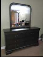 Sleigh Bed and Dresser For Sale 