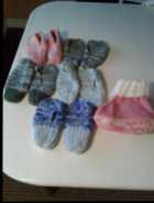 Kids home knit slippers ( 2 pairs for $5)