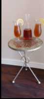 Small Folding Glass-top Table