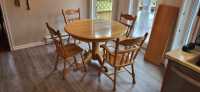 Solid Oak Kitchen Table and Chairs