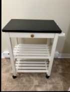 Solid wood chefs cart on wheels