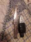 Stainless Steel Pakistan Scrollwork Boot Knife w/ 