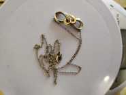 Sterling Silver 10K Yellow Gold 0.03CTW Diamond
