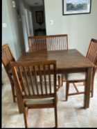 Dining room Table and 4 chairs and bench - Photo 3 of 10