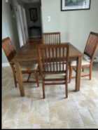 Dining room Table and 4 chairs and bench - Photo 6 of 10