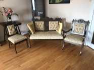 Three piece antique chair set  