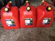 Three Vented Gas Containers