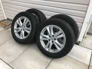 Four tires and rimes. Good condition.