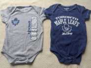 Toronto Maple Leaf onesie shirts size 12 months.