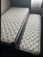 Trundle Twin Solid wood bed frame w/ 2 Sealy mattr