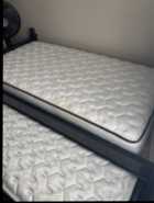 Trundle Twin Solid wood bed frame w/ 2 Sealy mattr - Photo 6 of 9