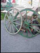 Two antique Wagon Wheels