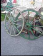 BONAVISTA: Two antique Wagon Wheels