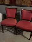 Two quality wooden chairs need recovering