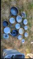 A variety of pots and pans suitable for cabin or student ...