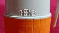 Vintage 1970s Bright Orange Thermos - Photo 1 of 5