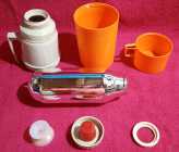 Vintage 1970s Bright Orange Thermos - Photo 4 of 5