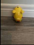 For Sale: Vintage Ceramic Yellow Piggy Bank - Photo 1 of 2