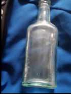 Vintage Chas Fletcher's Castoria Aqua Glass Emboss