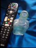 Vintage Chas Fletcher's Castoria Aqua Glass Emboss - Photo 3 of 4