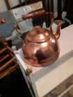 Vintage copper kettle, one dent