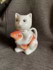 Vintage Gold Fish Porcelain Ceramic Tea Creamer