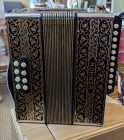 Vintage Hohner Button Accordion "Pokerwork" - Photo 1 of 10