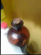 Vintage NFLD AMBER GLASS MEDICINE APOTHECARY BOTTL - Photo 1 of 2