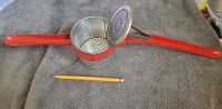 VINTAGE RED HANDLE POTATO RICER - Photo 3 of 5