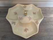 For Sale: Vintage Sectioned Ceramic Dish w/ Cover - Photo 1 of 2