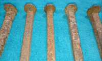 Vintage Set of 5 Railroad Spikes - Photo 1 of 4