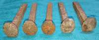 Vintage Set of 5 Railroad Spikes - Photo 2 of 4