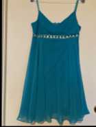 For Sale: Vintage Teal Dress w/ Iridescent Beading