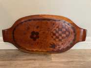 For Sale: Vintage Wooden Bowl & Platter - Photo 3 of 5