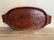 For Sale: Vintage Wooden Bowl & Platter - Photo 4 of 5