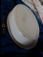 VTG Oval Enamelware Baby Bath, Blue Rim - Photo 1 of 2