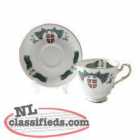 Vtg Teacup and Saucer Set, Newfoundland Tartan, Ro