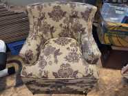 White/Purple Flower Chair