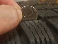 Used studded winter tires on rims size 16