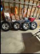 Winter tires on rims with sensors