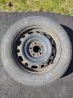 Winter tires on steel rims