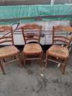 Wooden Chairs w/ Wicker Seat